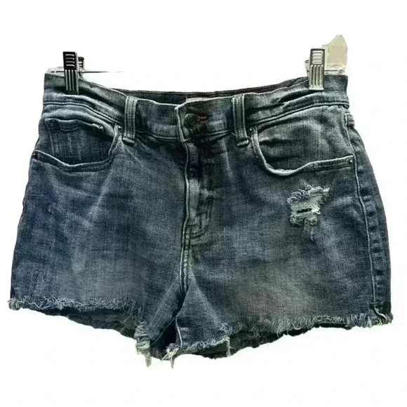 PISTOLA CUTOFF DENIM SHORTS RAW HEM LINE DISTRESSED WASH SIZE 29 - Picture 1 of 9